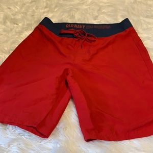 Men’s Red Swim Trunks